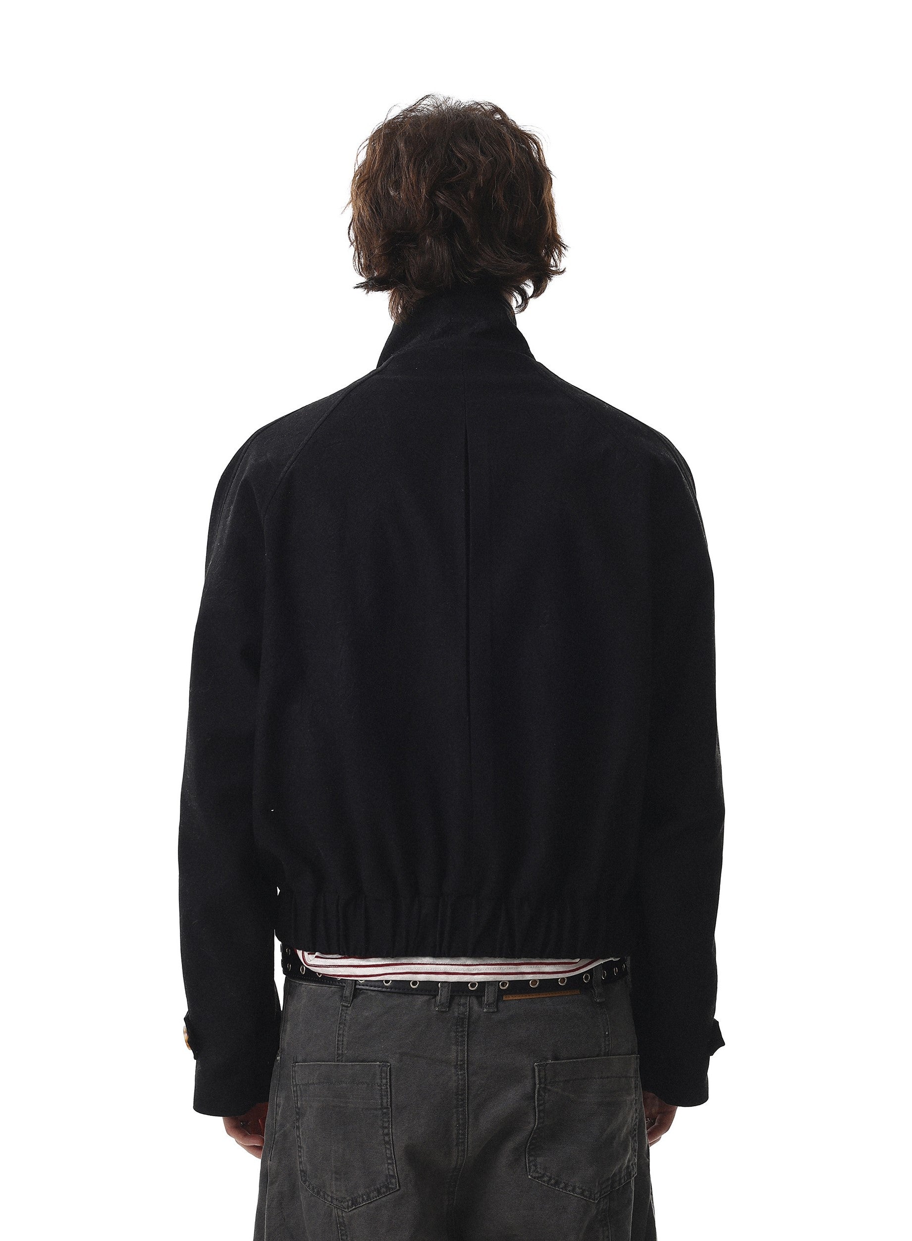 Vintage Jacquard Fireman Jacket with Metal Lobster Clasps