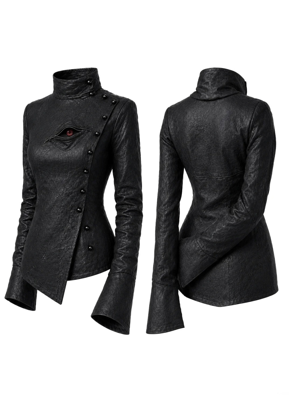 Avant-Garde High Collar Jacket
