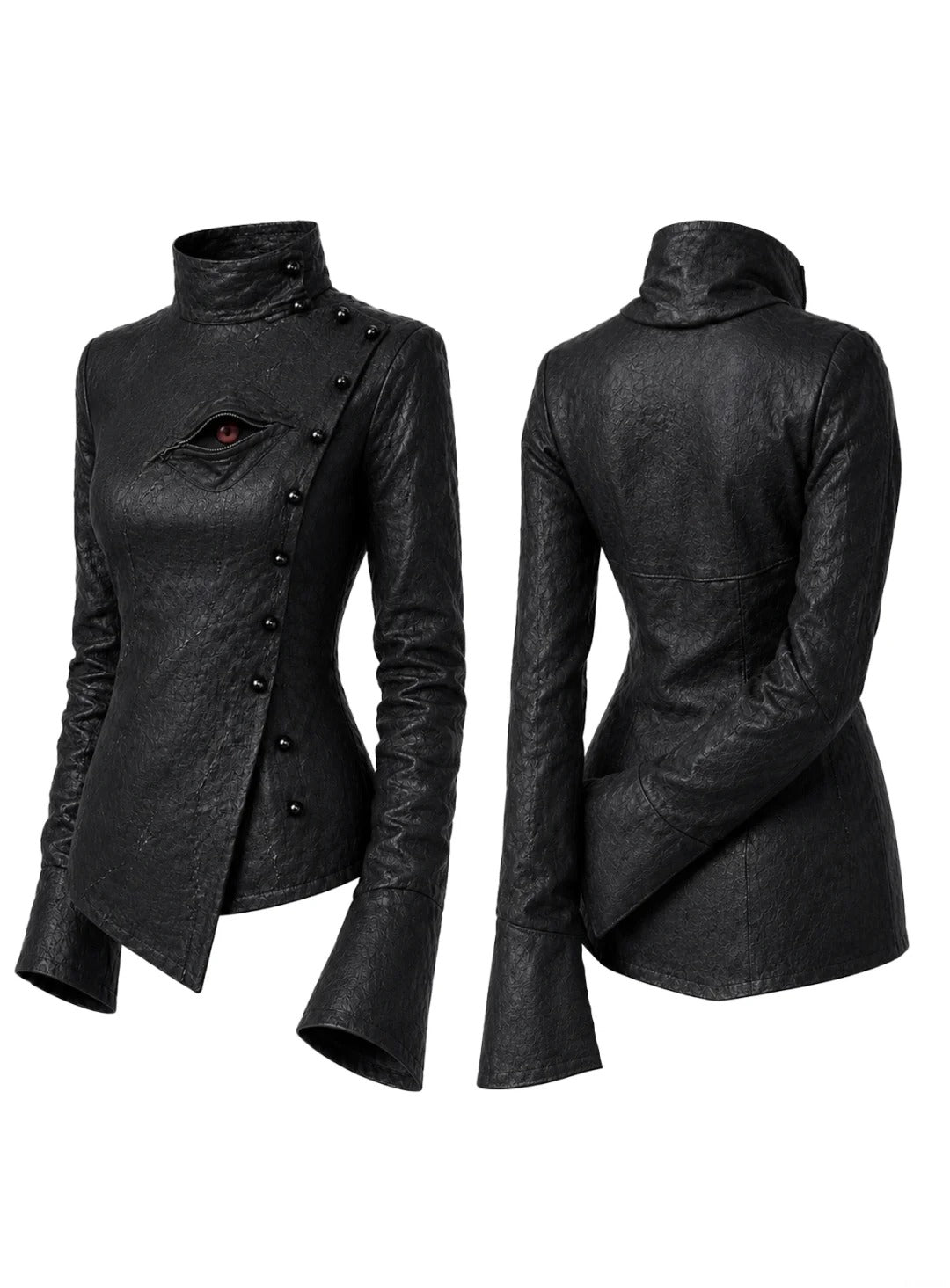 Avant-Garde High Collar Jacket