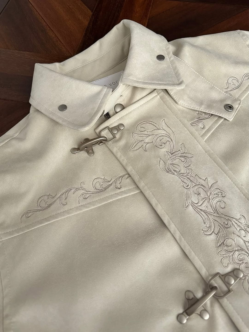 Fireman Jacket With Embroidery And High Neck