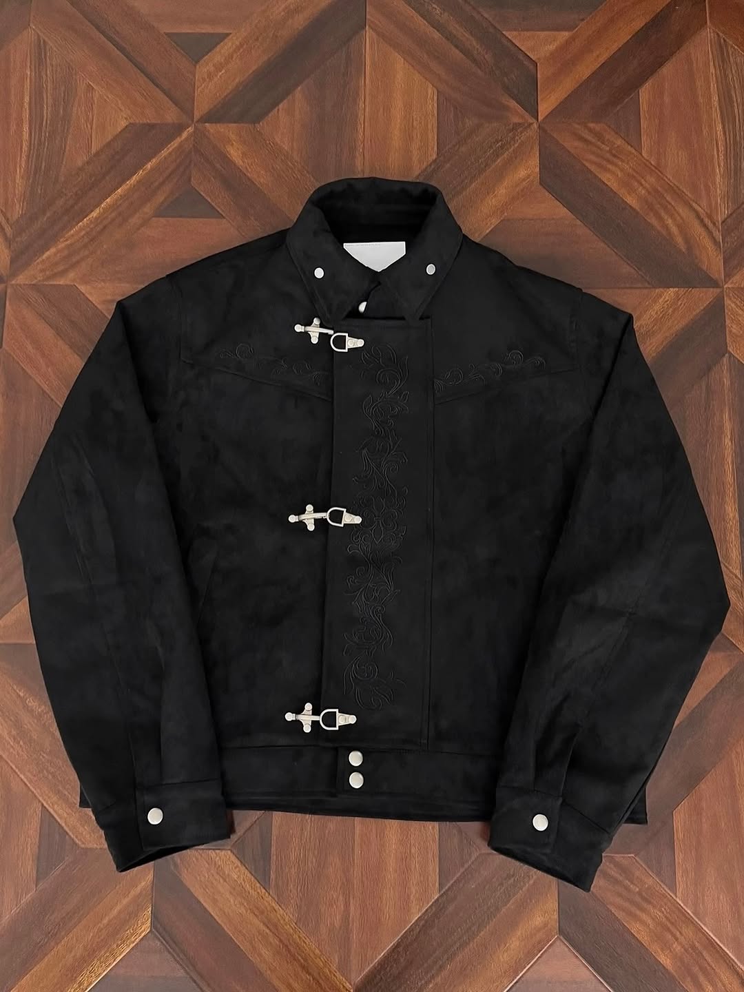 Fireman Jacket With Embroidery And High Neck