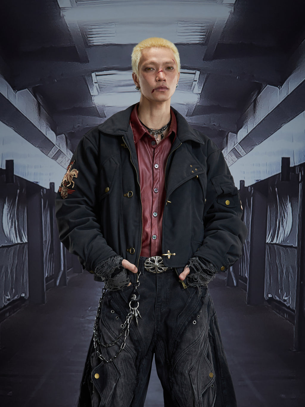 Military-Inspired Tactical Bomber Jacket