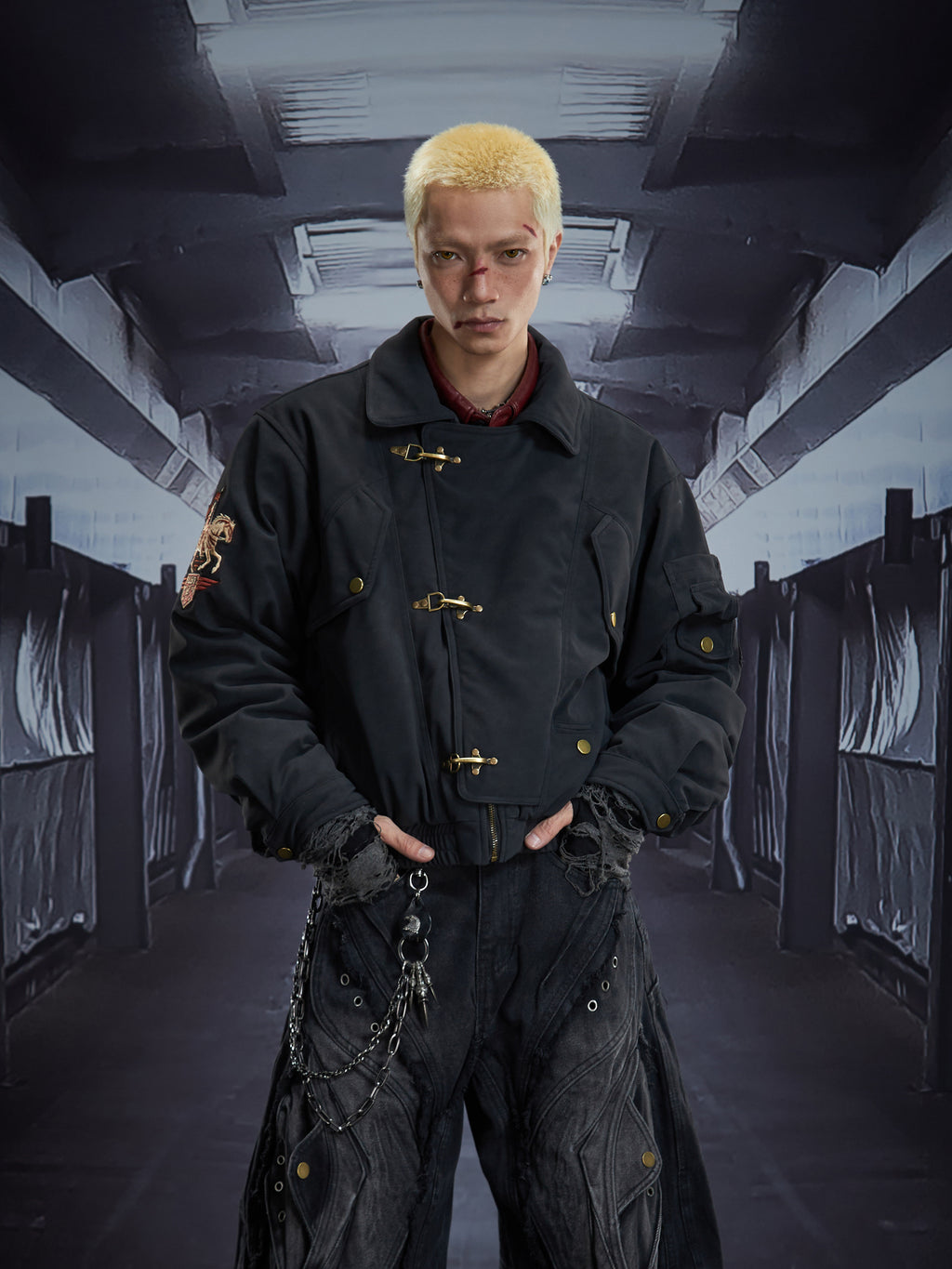Military-Inspired Tactical Bomber Jacket