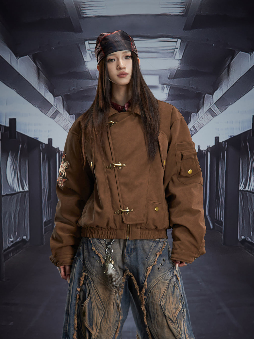 Military-Inspired Tactical Bomber Jacket
