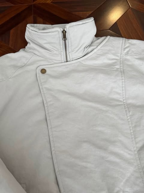 High-Collar Buckled Hem Fencing Jacket