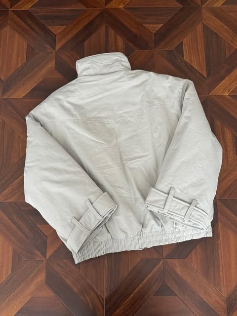 High-Collar Buckled Hem Fencing Jacket