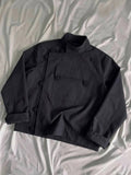 Darkwear Button-Tab Flap Chest-Pocket Jacket