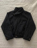 Darkwear Shawl-Collar Asymmetric Flight Jacket