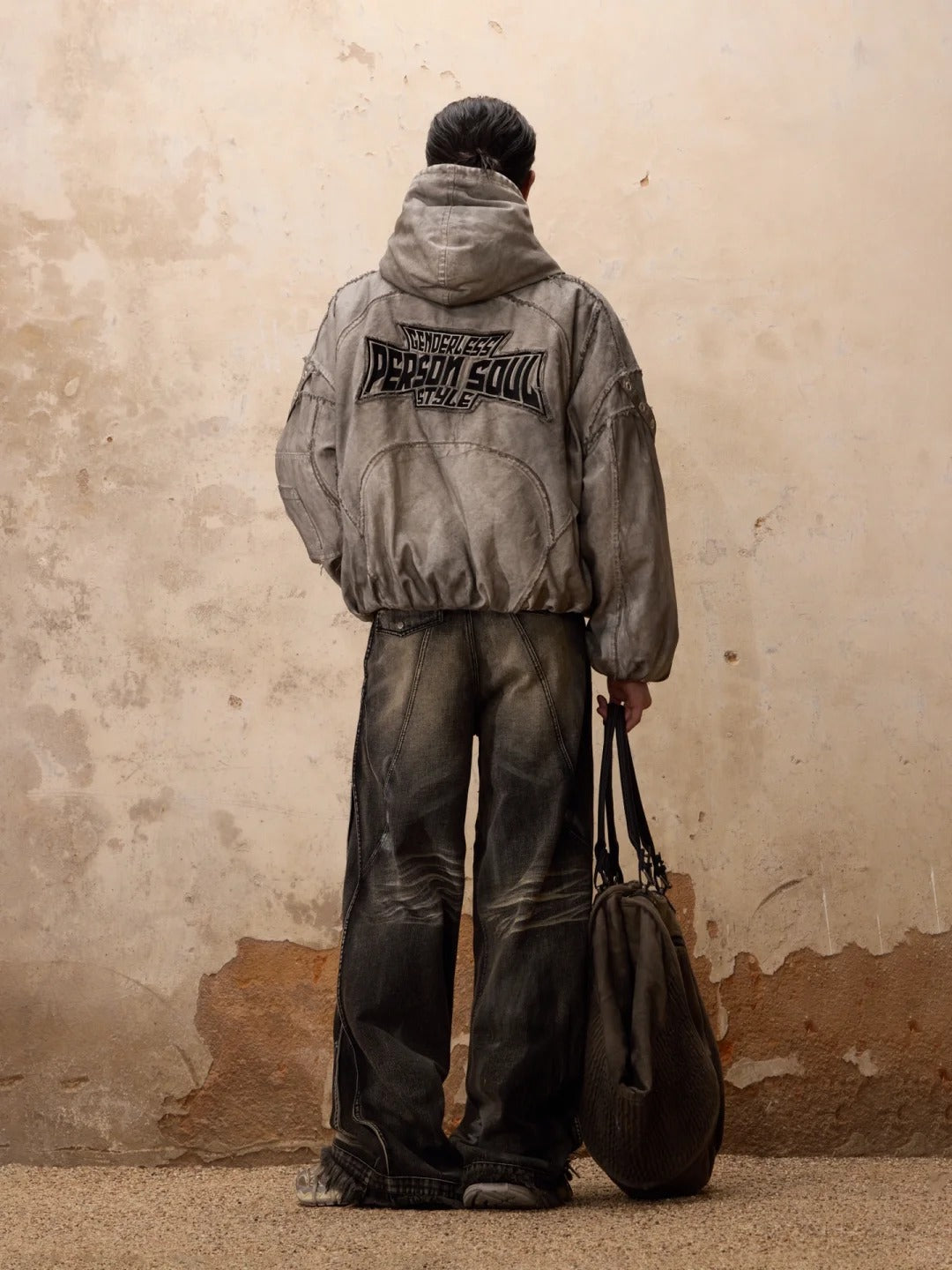Deconstructed Patchwork Zip-up Hoodie