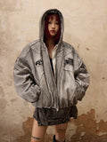 Deconstructed Patchwork Zip-up Hoodie