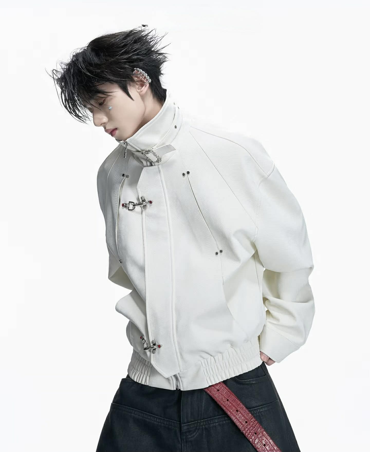 Cyber-Punk High Neck Bomber - Metal Buckle Edition