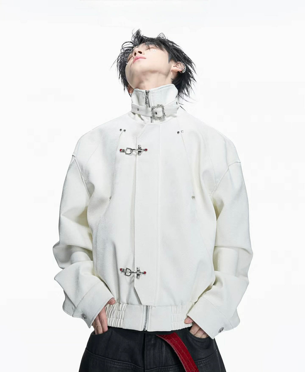 Cyber-Punk High Neck Bomber - Metal Buckle Edition