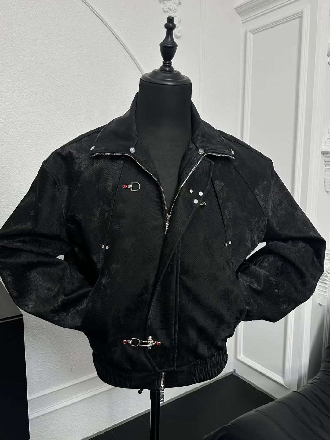 Cyber-Punk High Neck Bomber - Metal Buckle Edition
