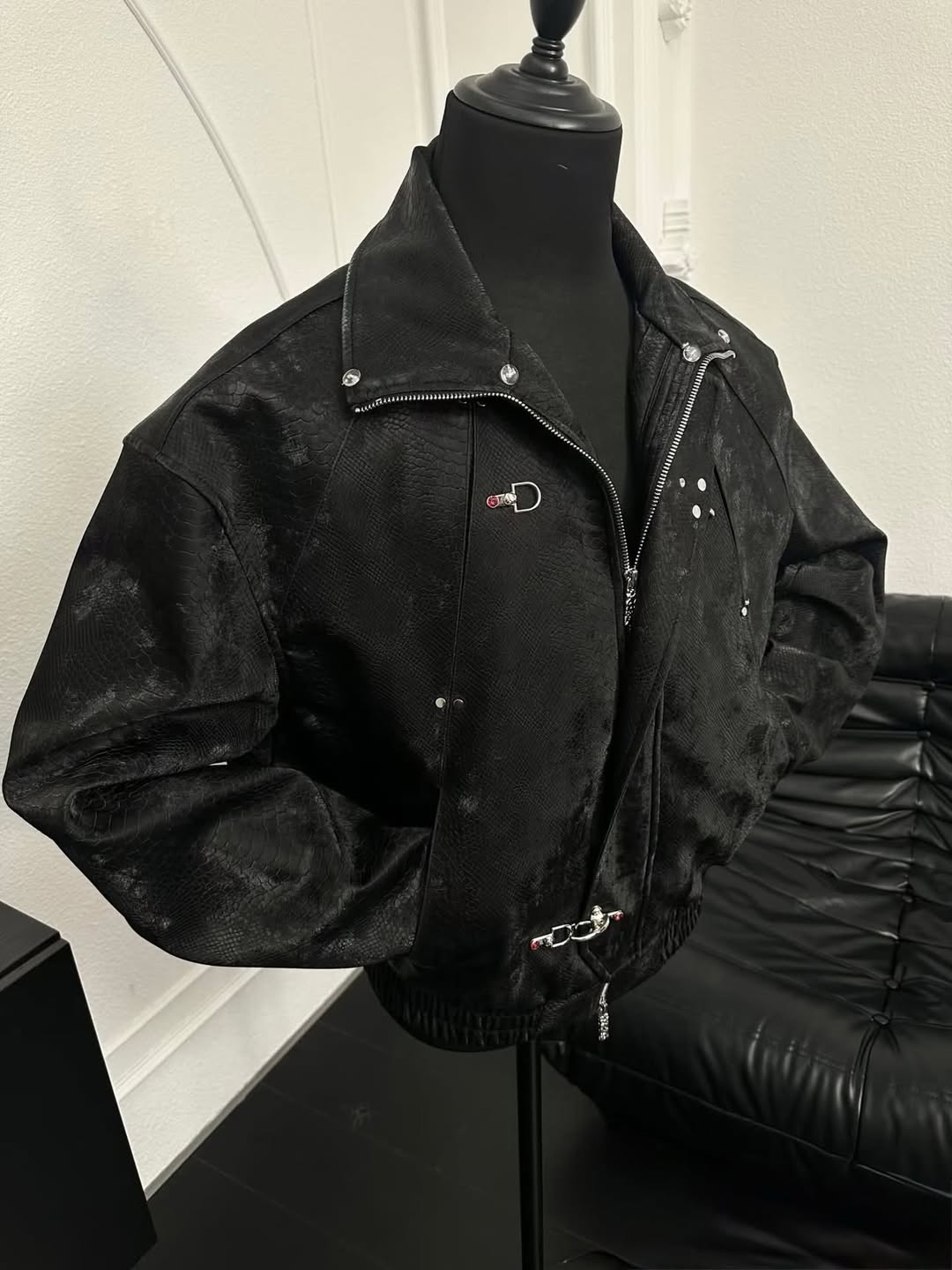 Cyber-Punk High Neck Bomber - Metal Buckle Edition