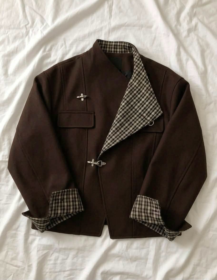 Asymmetric Fireman Style Jacket