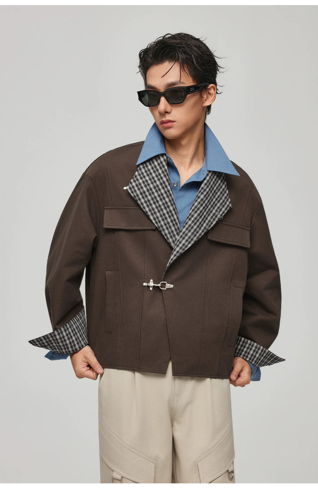 Asymmetric Fireman Style Jacket