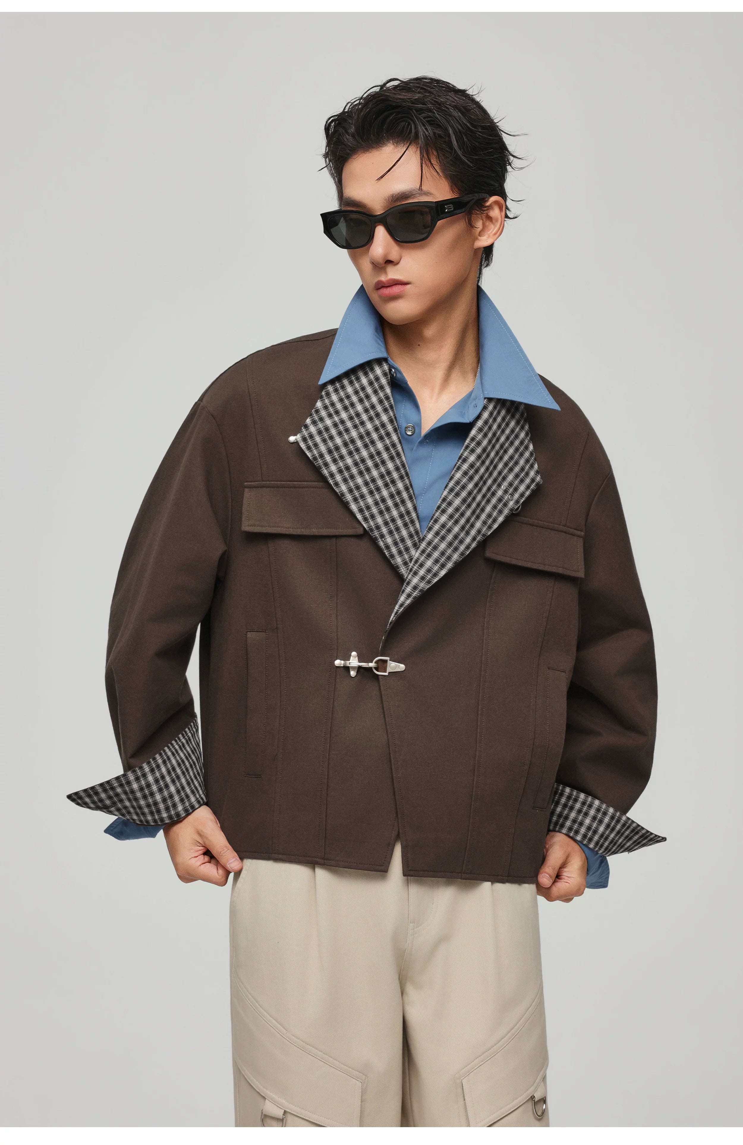 Asymmetric Fireman Style Jacket