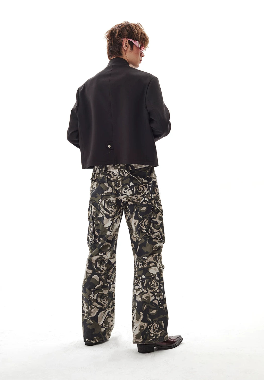 Cropped Fireman Clasp Tailored Blazer