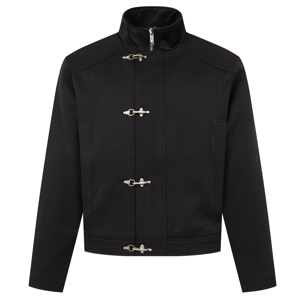 Metal Clasp Closure Stand-Collar Jacket