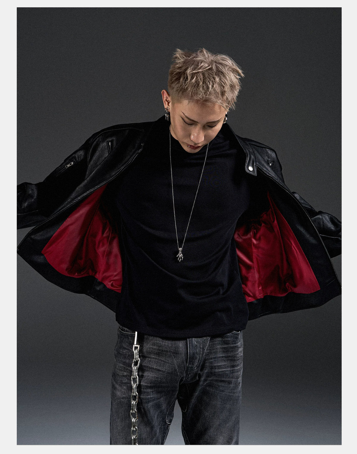 Cyberpunk Industrial Articulated Leather Jacket