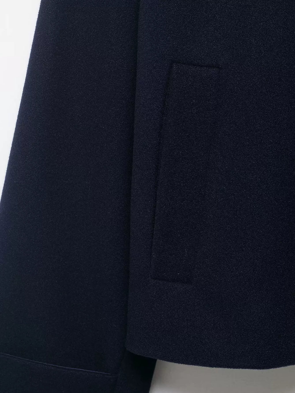 High Neck Asymmetric Wool Jacket