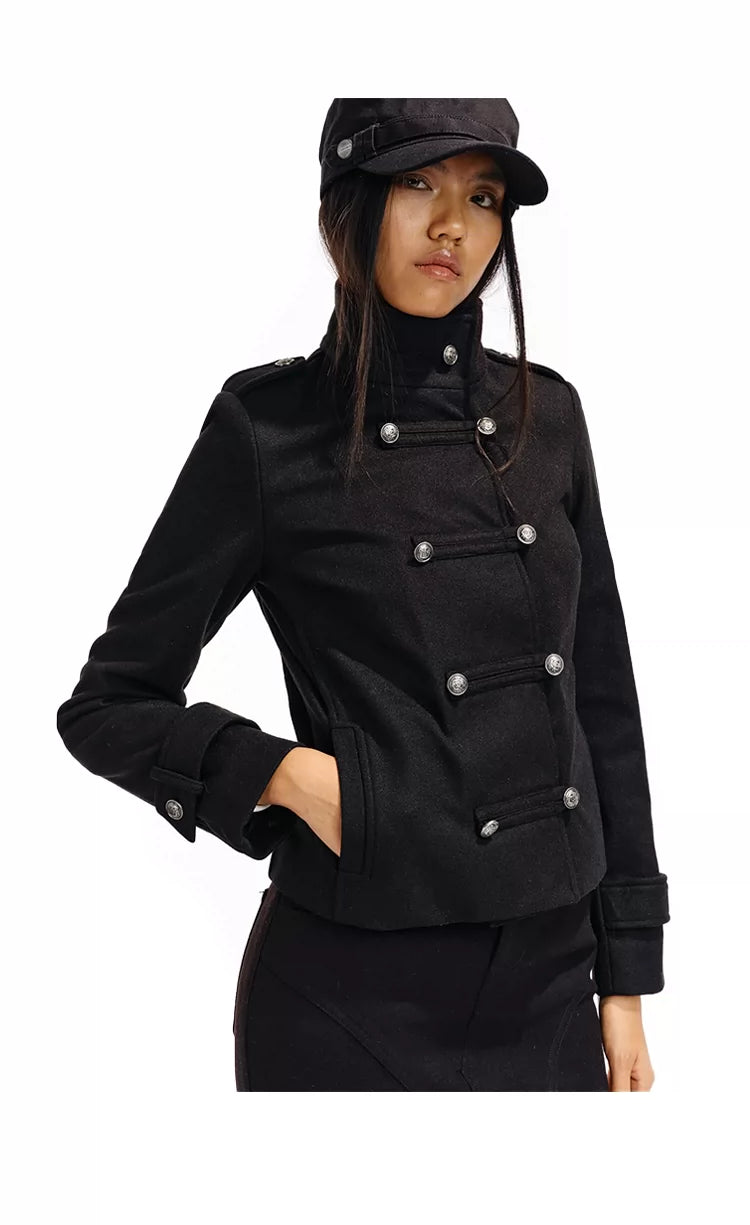 Double-Breasted Military Jacket