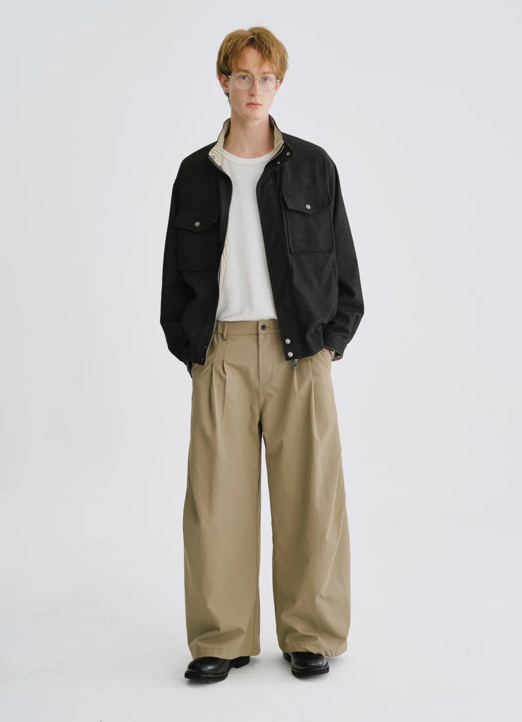 Elastic Hem Harrington Jacket