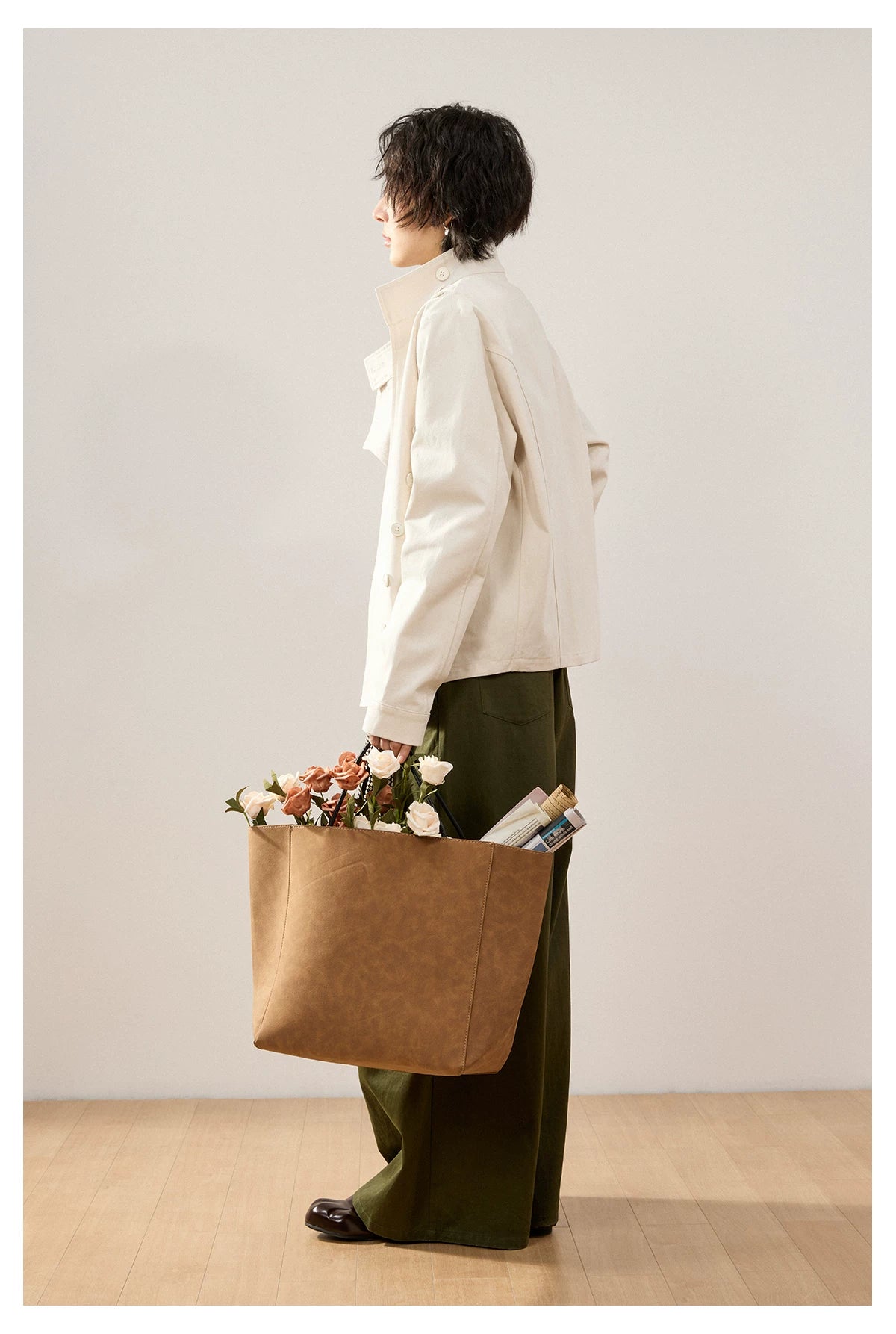 Asymmetric Side-Buttoning Fencing Jacket