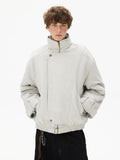 High-Collar Buckled Hem Fencing Jacket