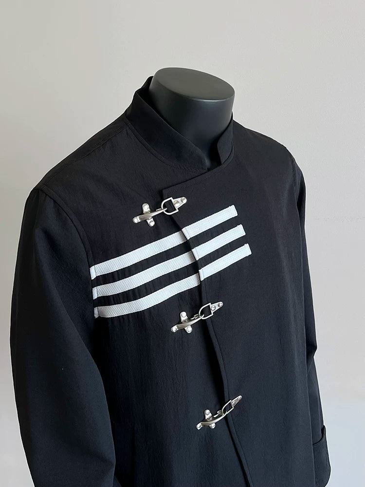 Triple-Striped Fireman Clasp Fencing Jacket