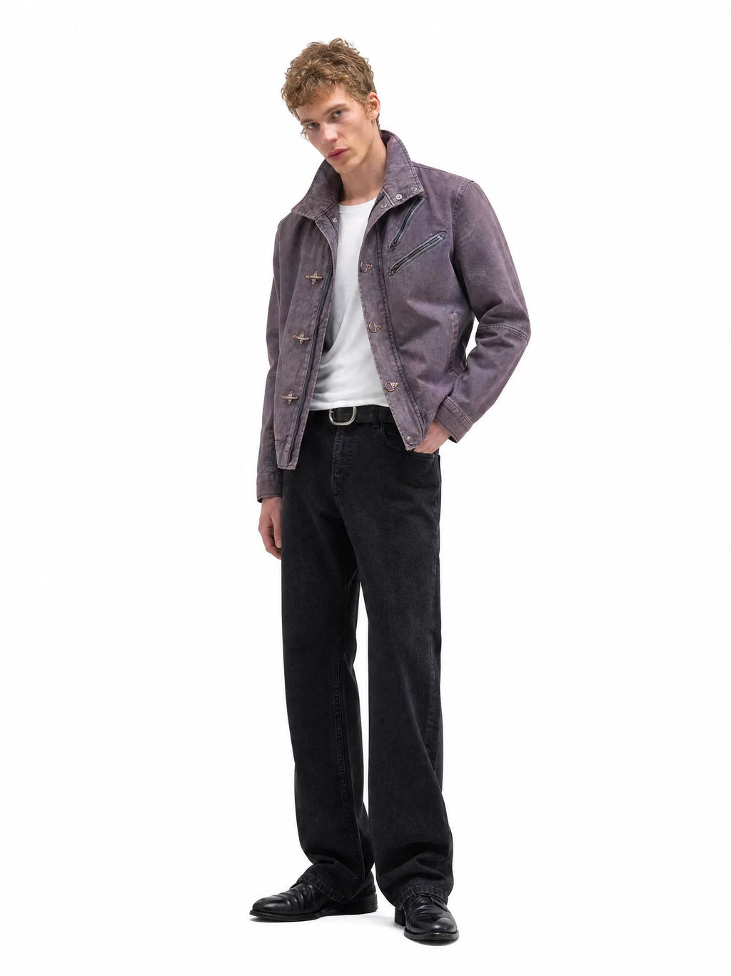 Dual Angled Zip Fireman Clasp Utility Jacket