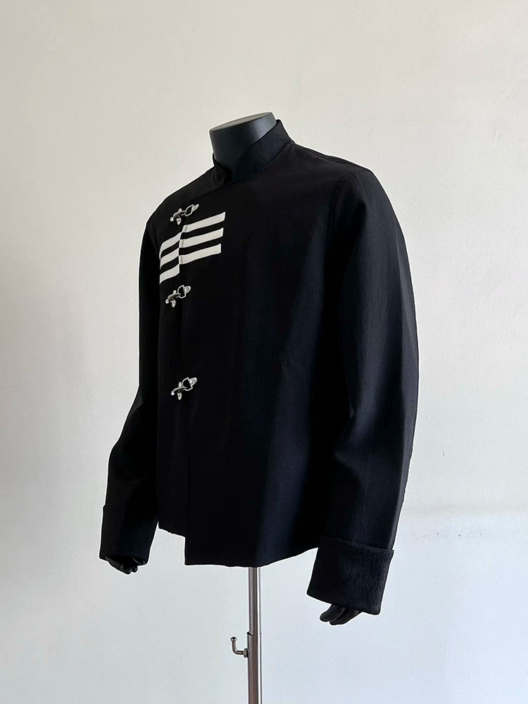 Triple-Striped Fireman Clasp Fencing Jacket