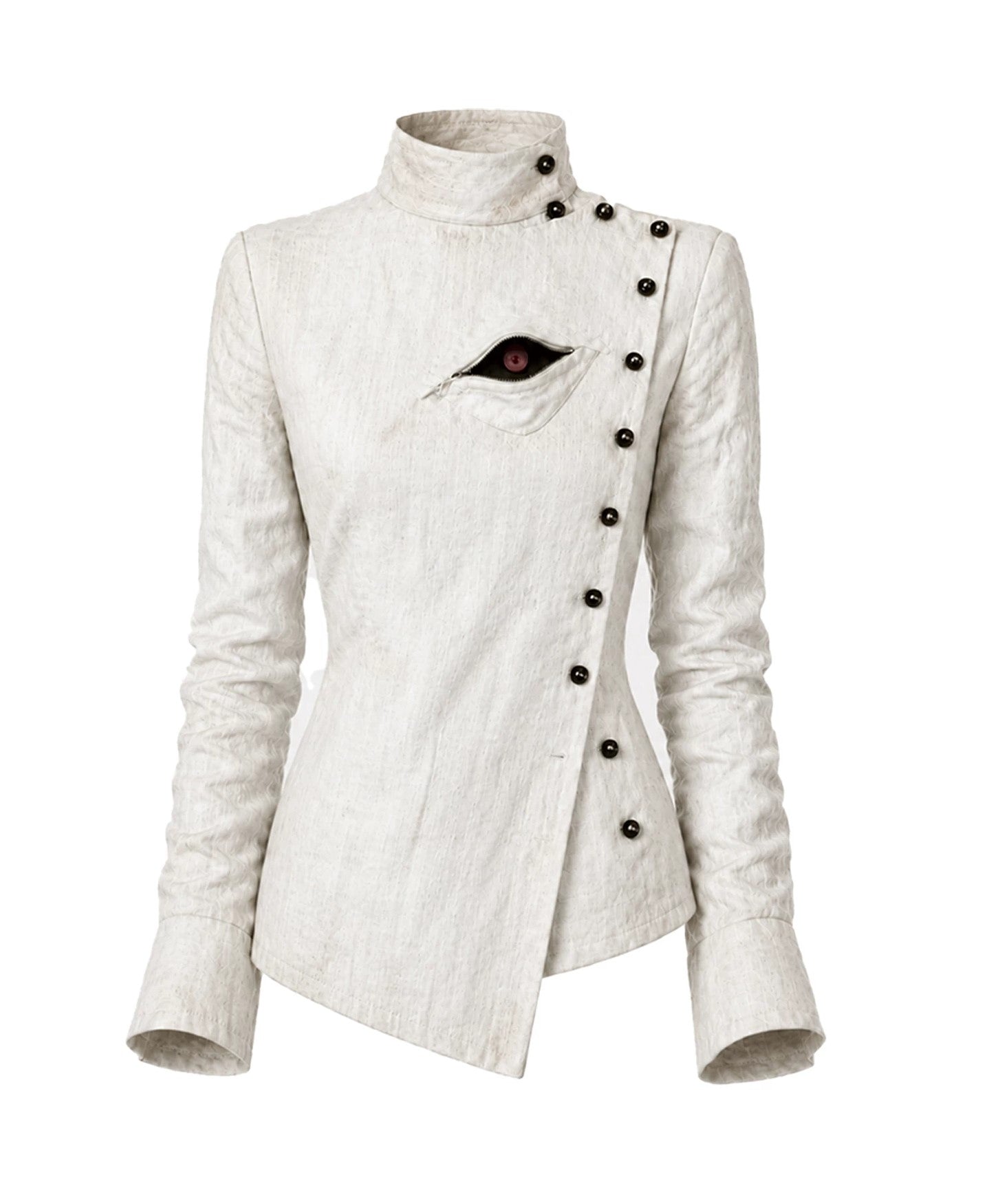 Avant-Garde High Collar Jacket