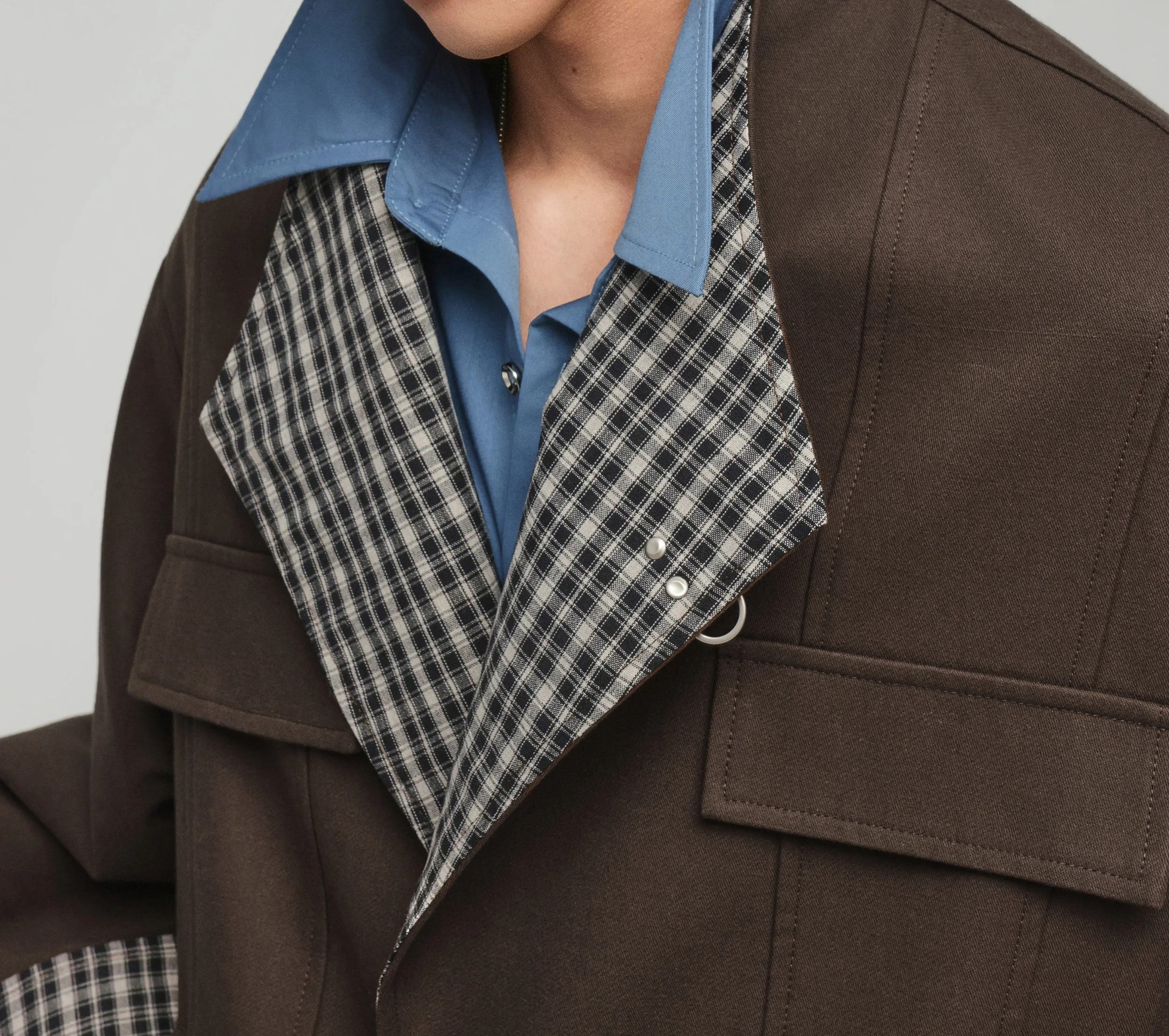 Asymmetric Fireman Style Jacket