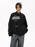 Triple-Striped Fireman Clasp Fencing Jacket