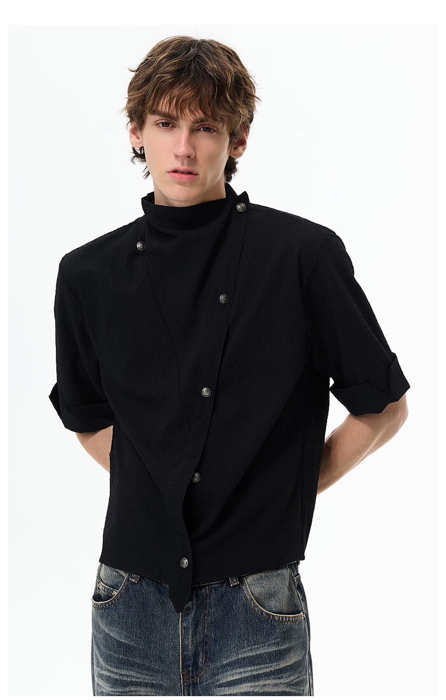 Short-Sleeve Asymmetric Fencing Shirt