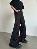 Cyberpunk Articulated Panel Wide-Leg Jeans