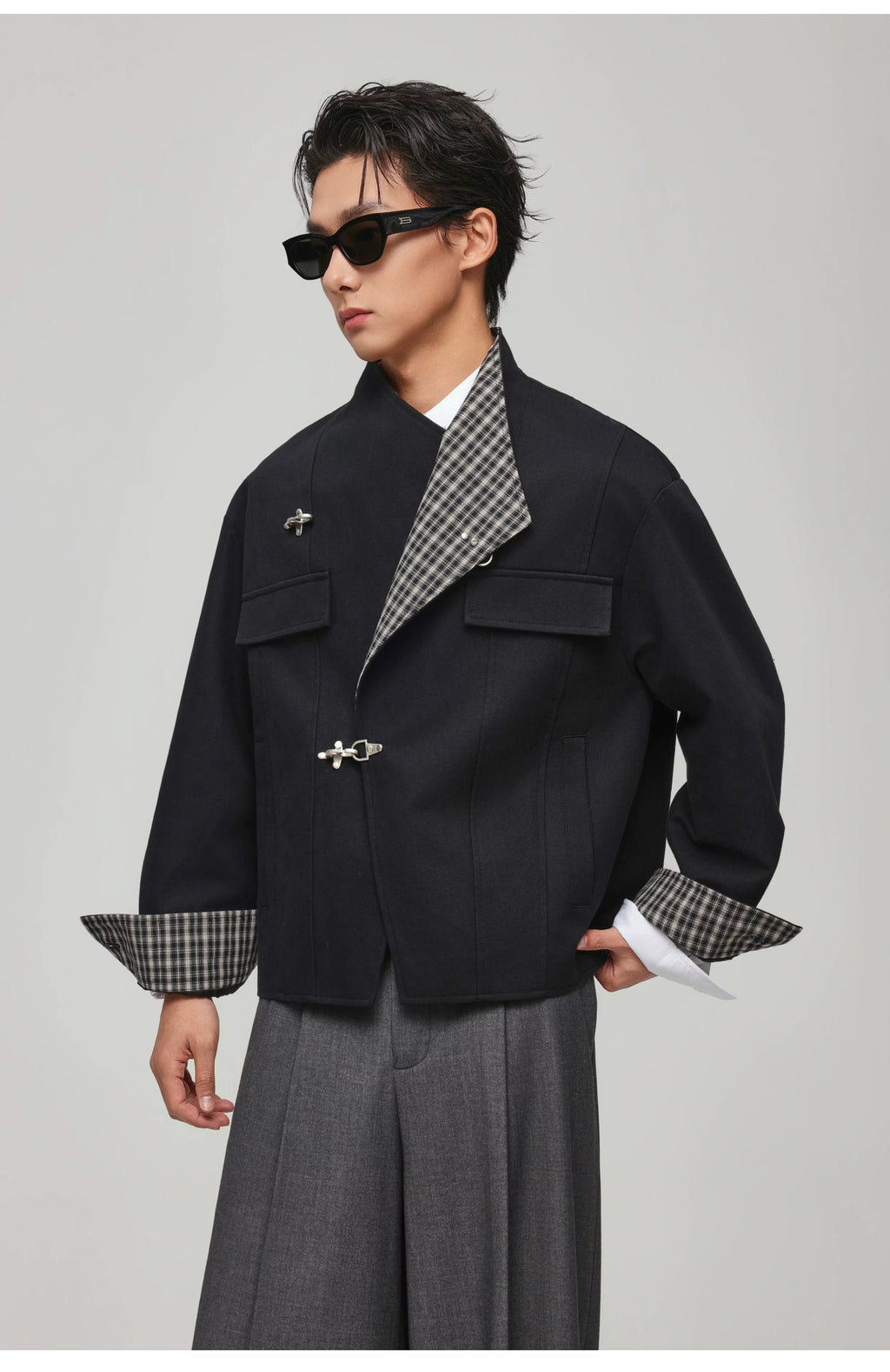 Asymmetric Fireman Style Jacket