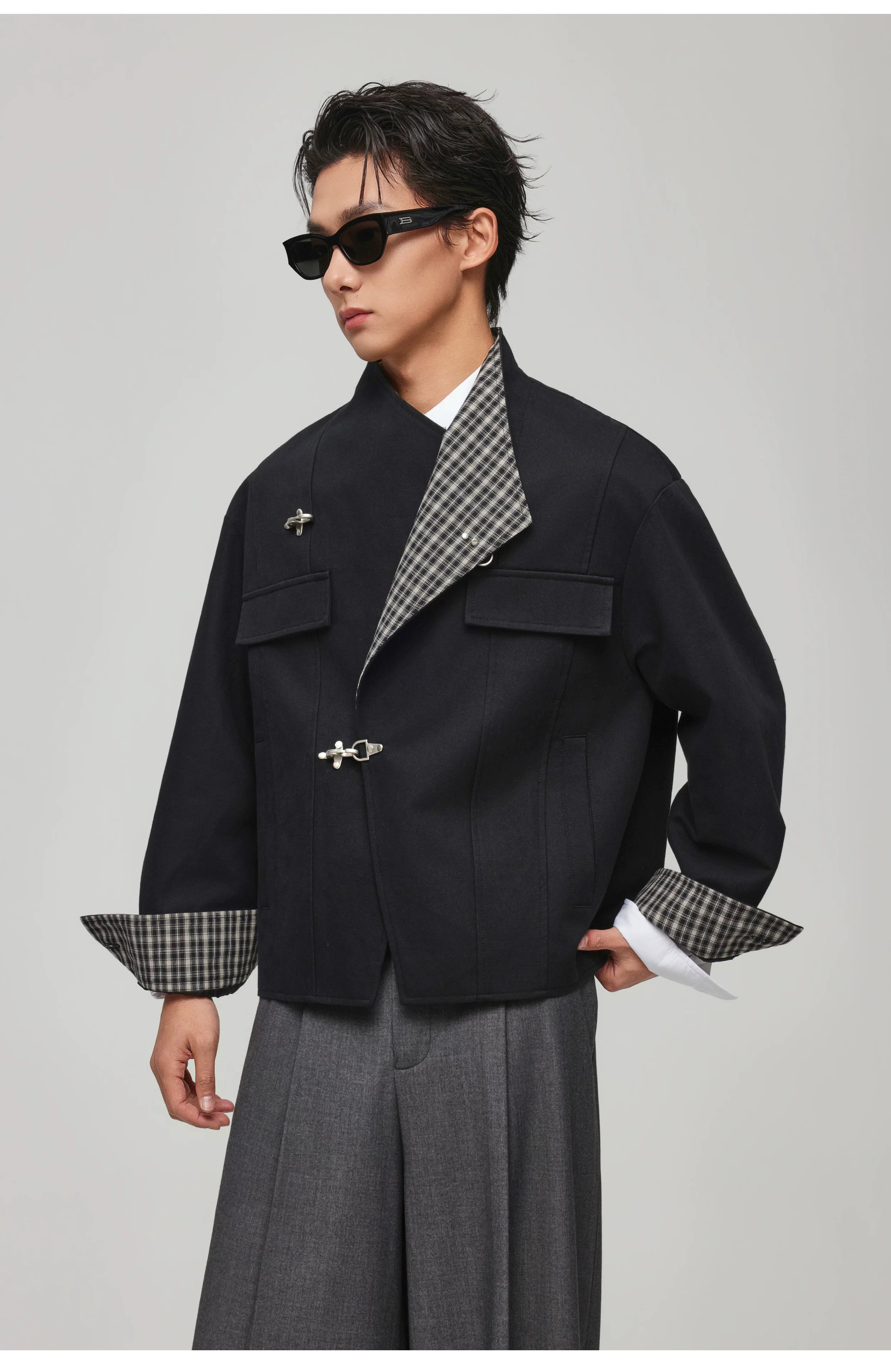 Asymmetric Fireman Style Jacket
