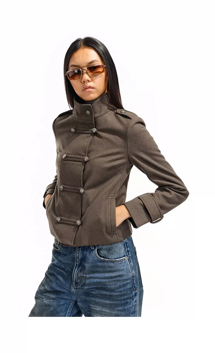 Double-Breasted Military Jacket