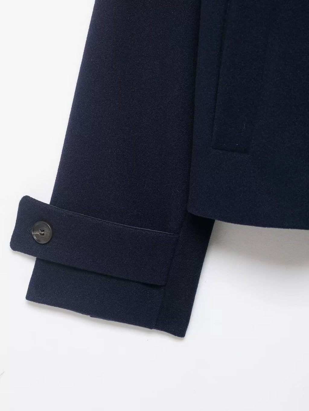 High Neck Asymmetric Wool Jacket