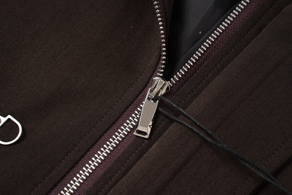 Metal Clasp Closure Stand-Collar Jacket