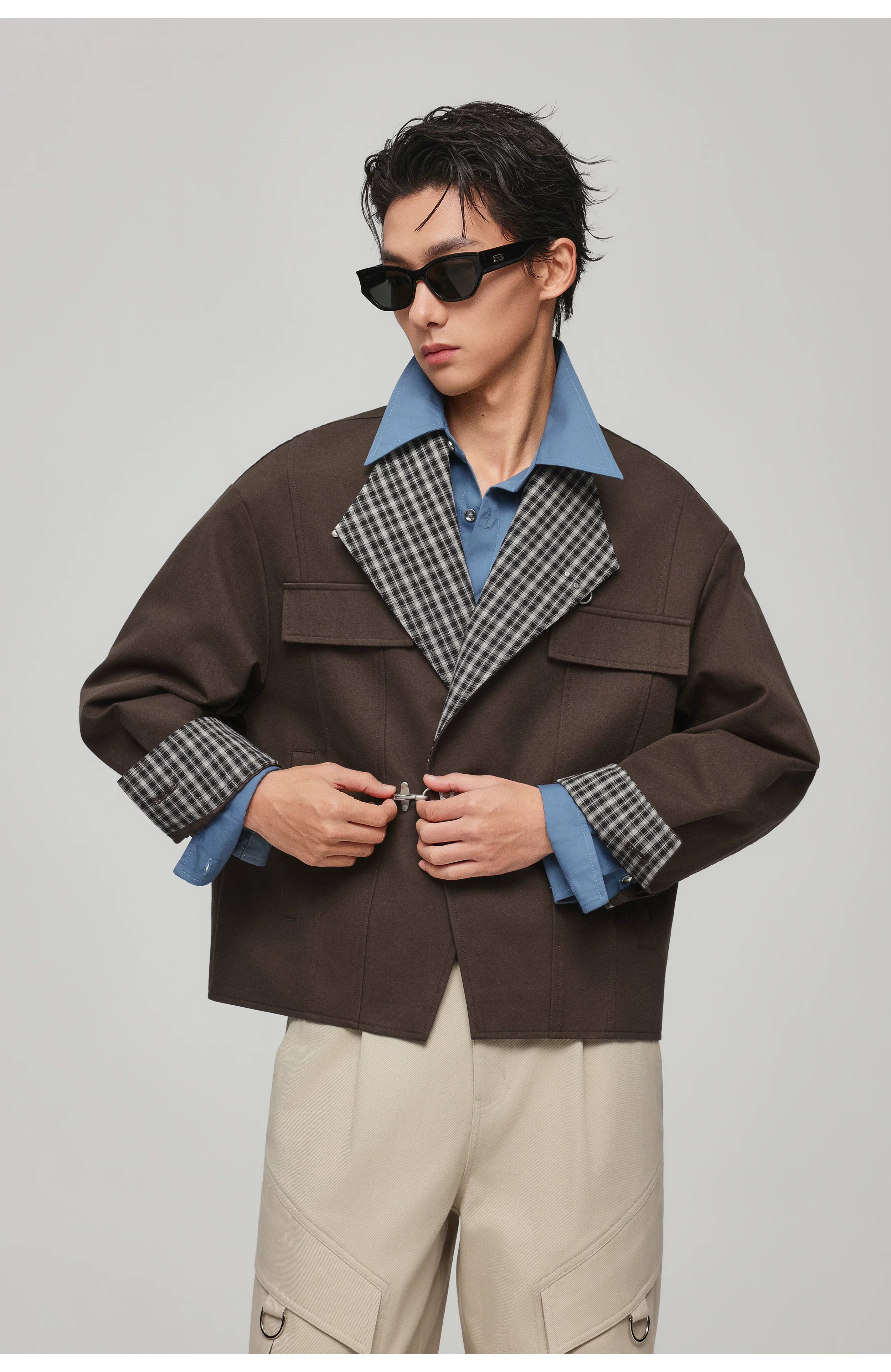 Asymmetric Fireman Style Jacket