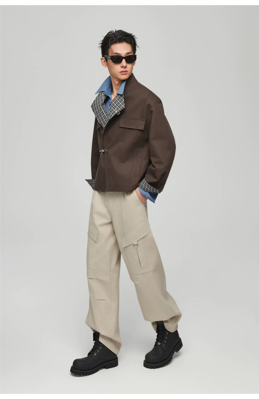 Asymmetric Fireman Style Jacket