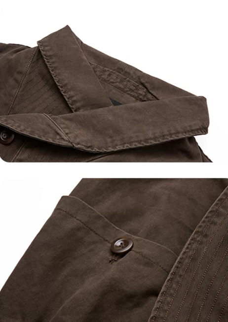 Darkwear Shawl-Collar Asymmetric Flight Jacket
