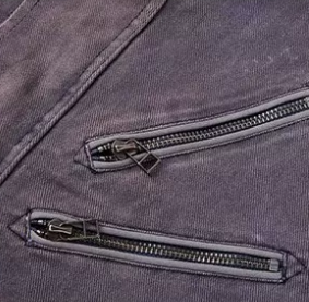 Dual Angled Zip Fireman Clasp Utility Jacket