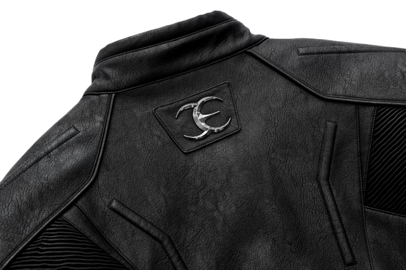 Cyberpunk Industrial Articulated Leather Jacket