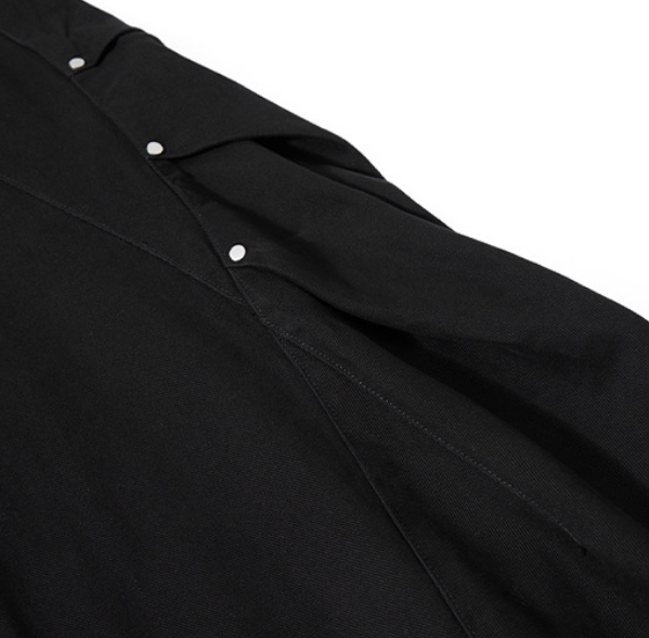 Dual Fireman Clip Riveted Pleated Wide-Leg Trousers