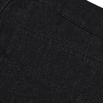 Diagonal Button-Closure Wide-Leg Jeans